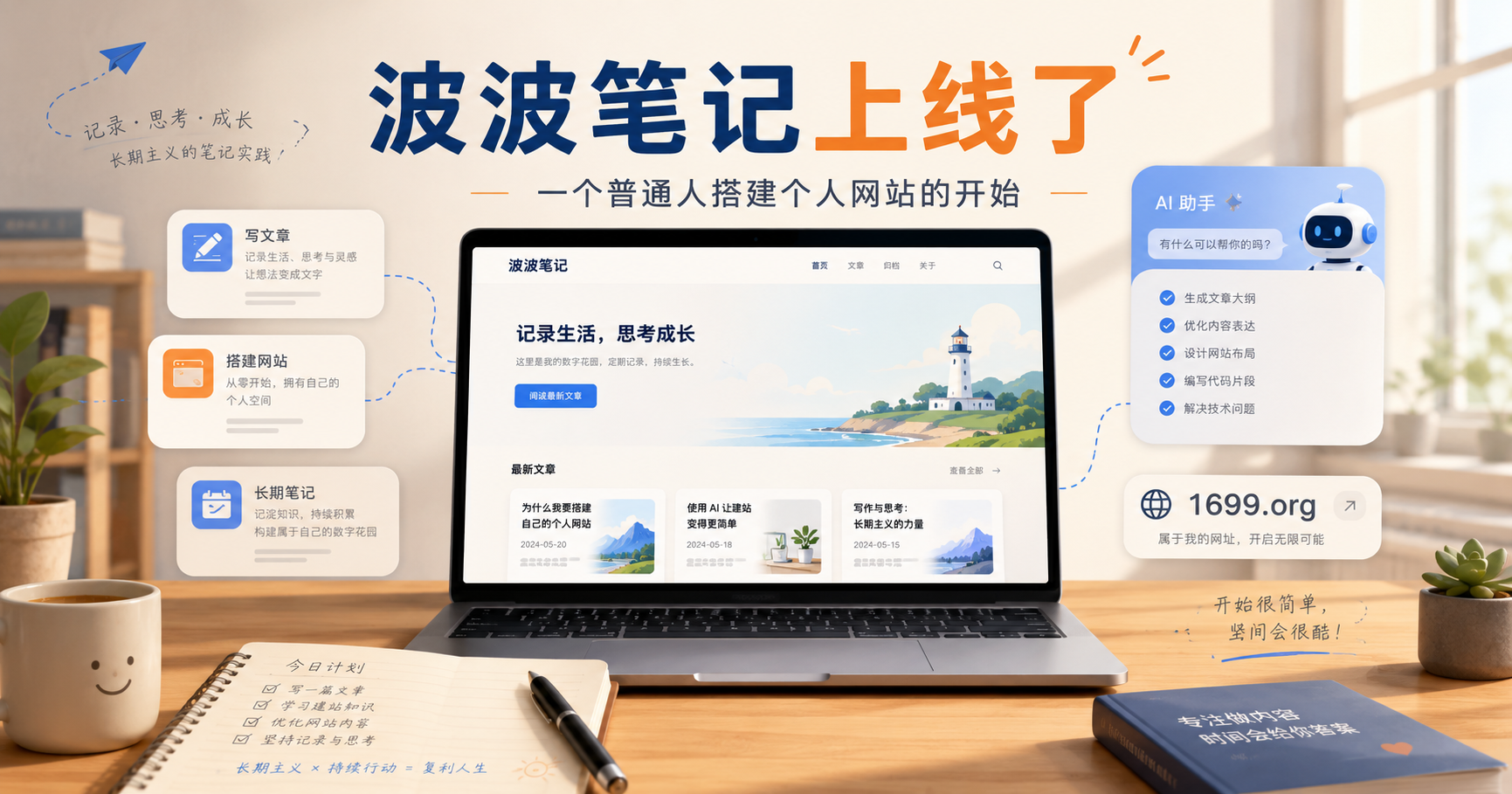 波波笔记网站截图